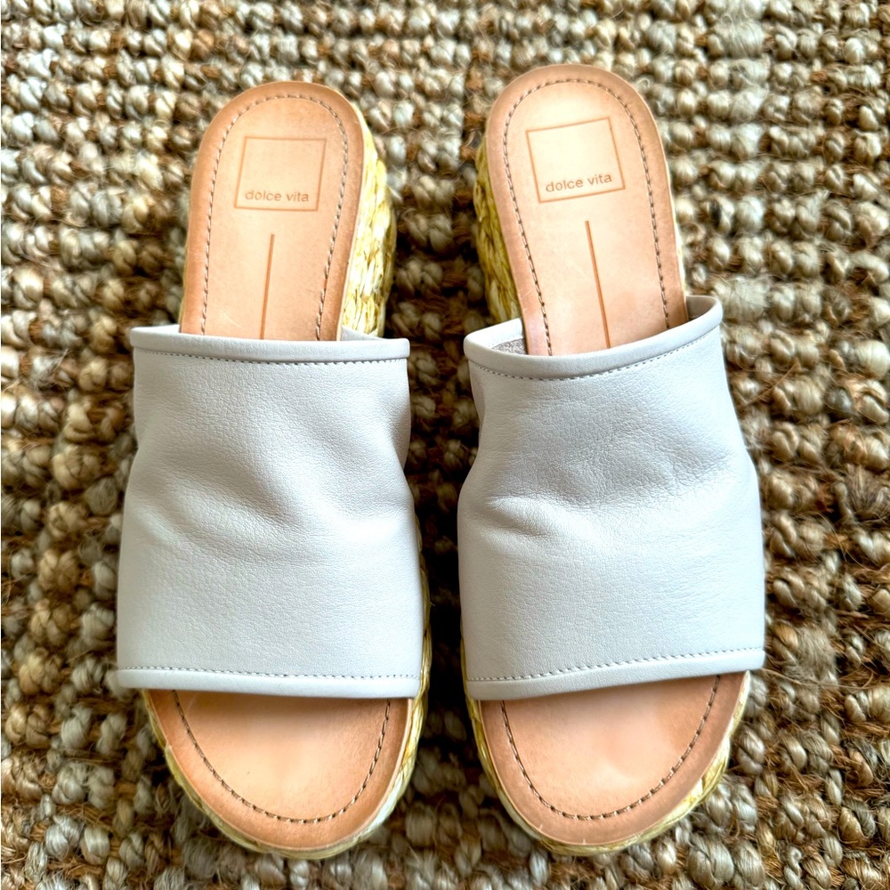 Dolce Vita Chavi Raffia Wedge Size 8 - Picture 2 of 3